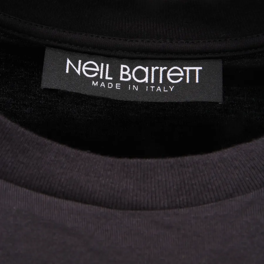 2549AF maglia uomo NEIL BARRETT black printed cotton t-shirt man