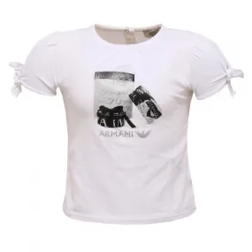 2772X maglia bimba ARMANI BABY GIRL t-shirt cotton white