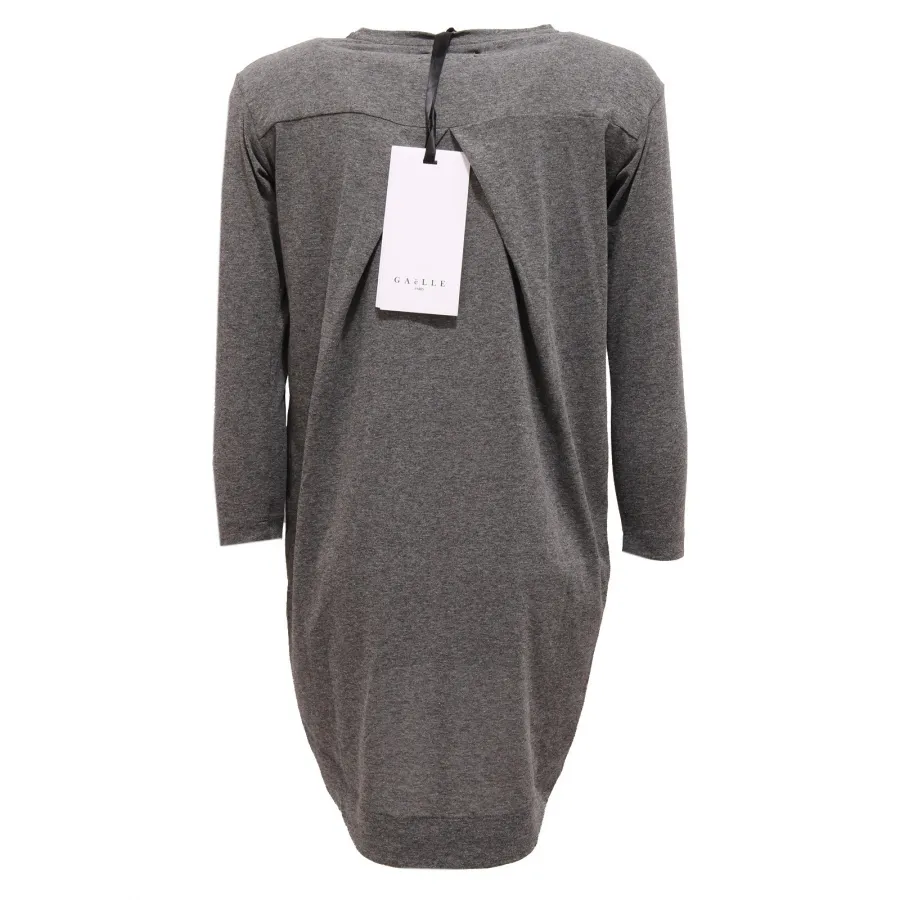 3595U maxi maglia bimba GAeLLE TEEN PARIS grigio grey overlong t-shirt girl