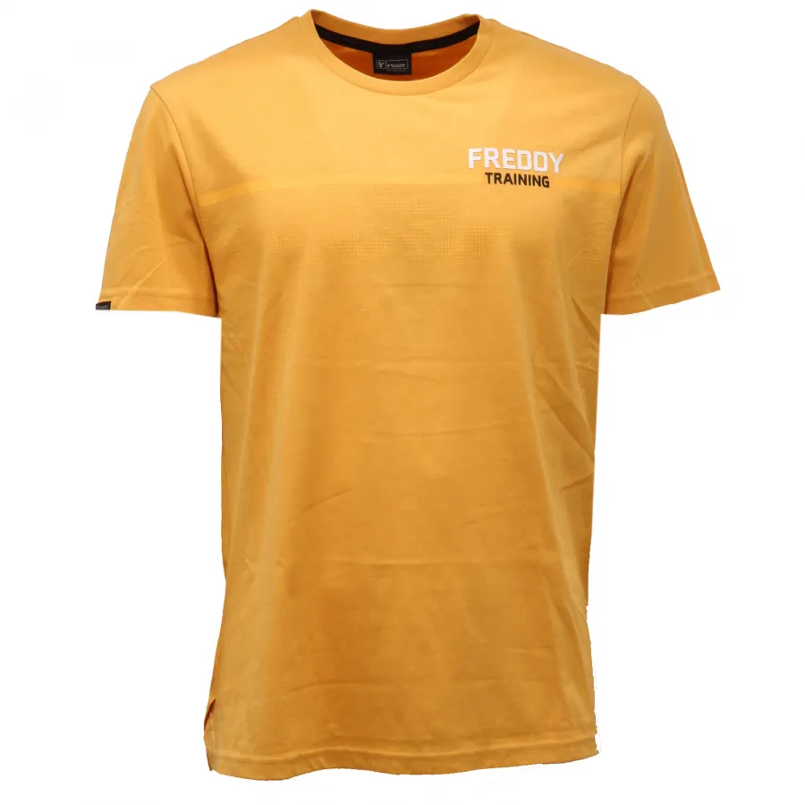7471AG maglia uomo FREDDY yellow cotton printed t-shirt man