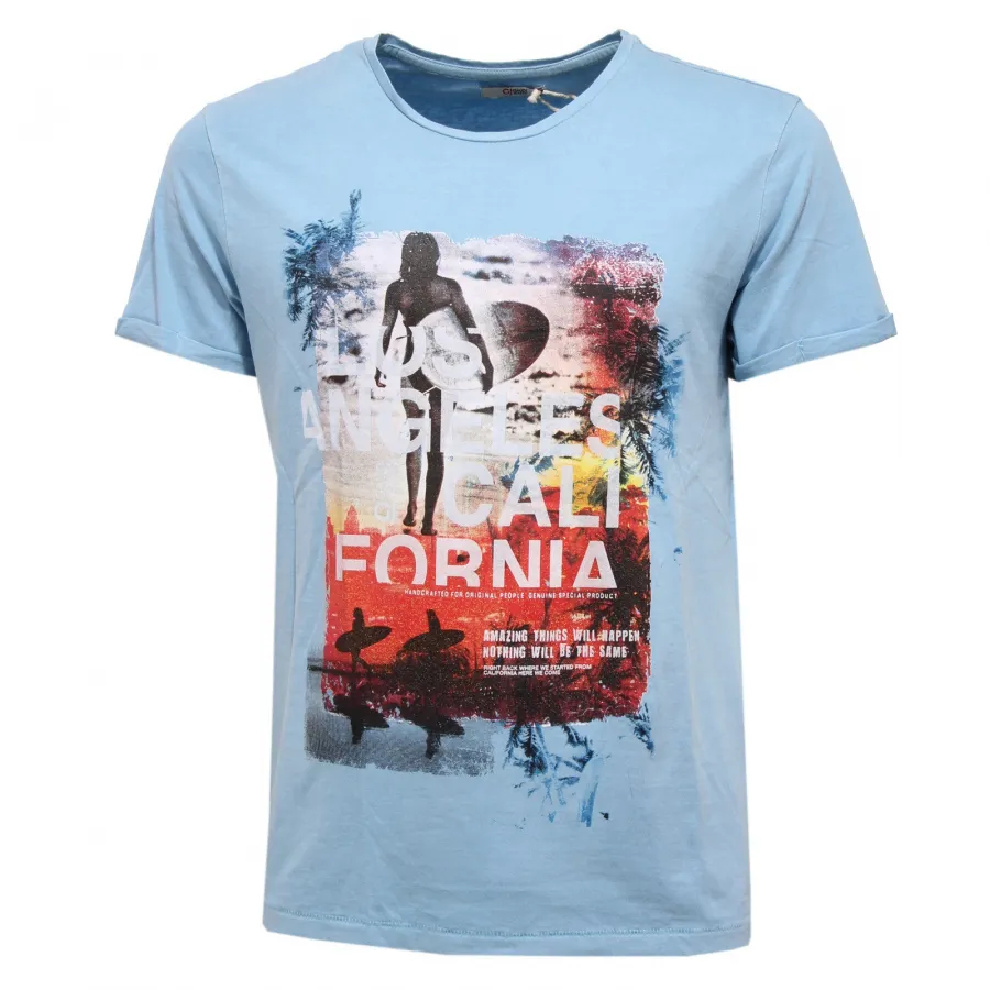 9412K maglia uomo GAUDI' JEANS cotton multicolor t-shirt man