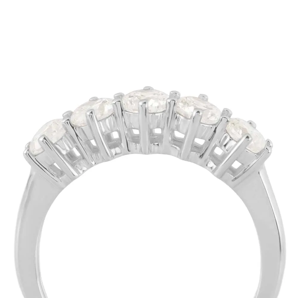 Anello Riviere Firmamenti Oro Bianco E Diamante