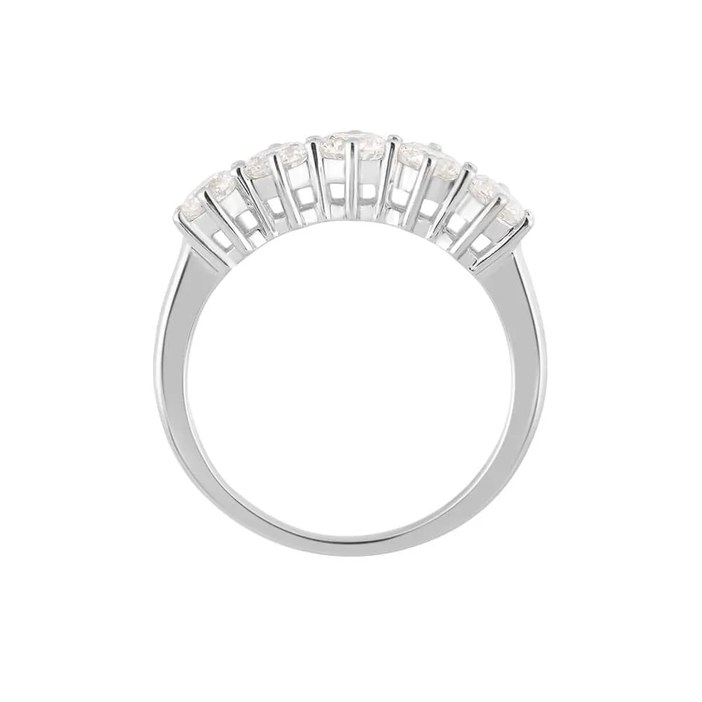 Anello Riviere Firmamenti Oro Bianco E Diamante