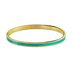 BOCCADAMO MYA Bracciale Rigido Dorato Smalto Verde