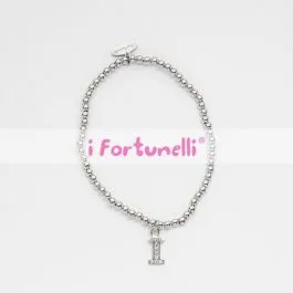 Bracciale I Fortunelli Lettera I Bianco - Foli01