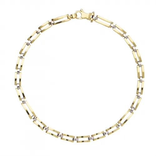 Bracciale Uomo Oro Giallo Bianco GL101703