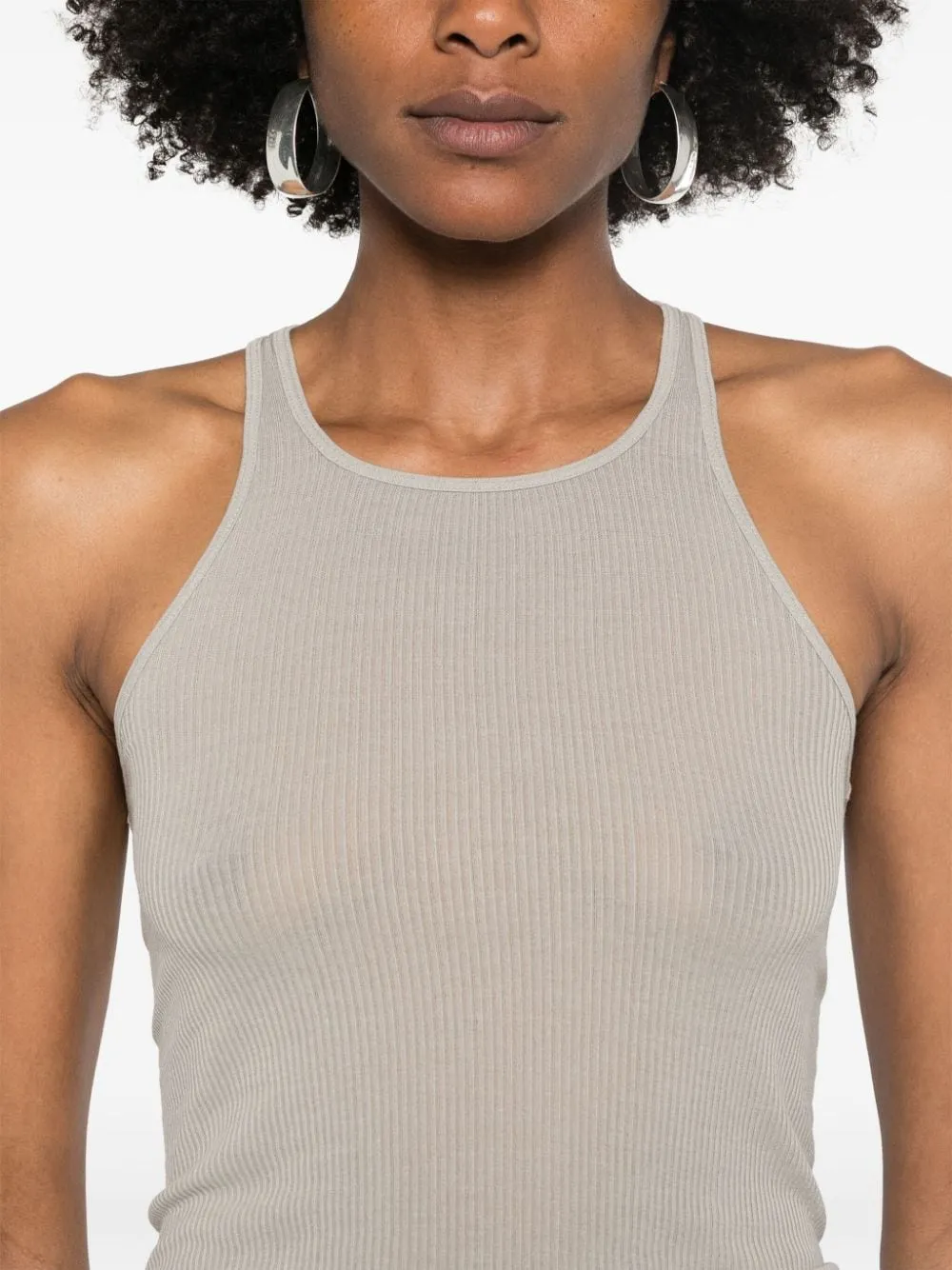 Canotta a coste di Rick Owens con scollatura olimpica