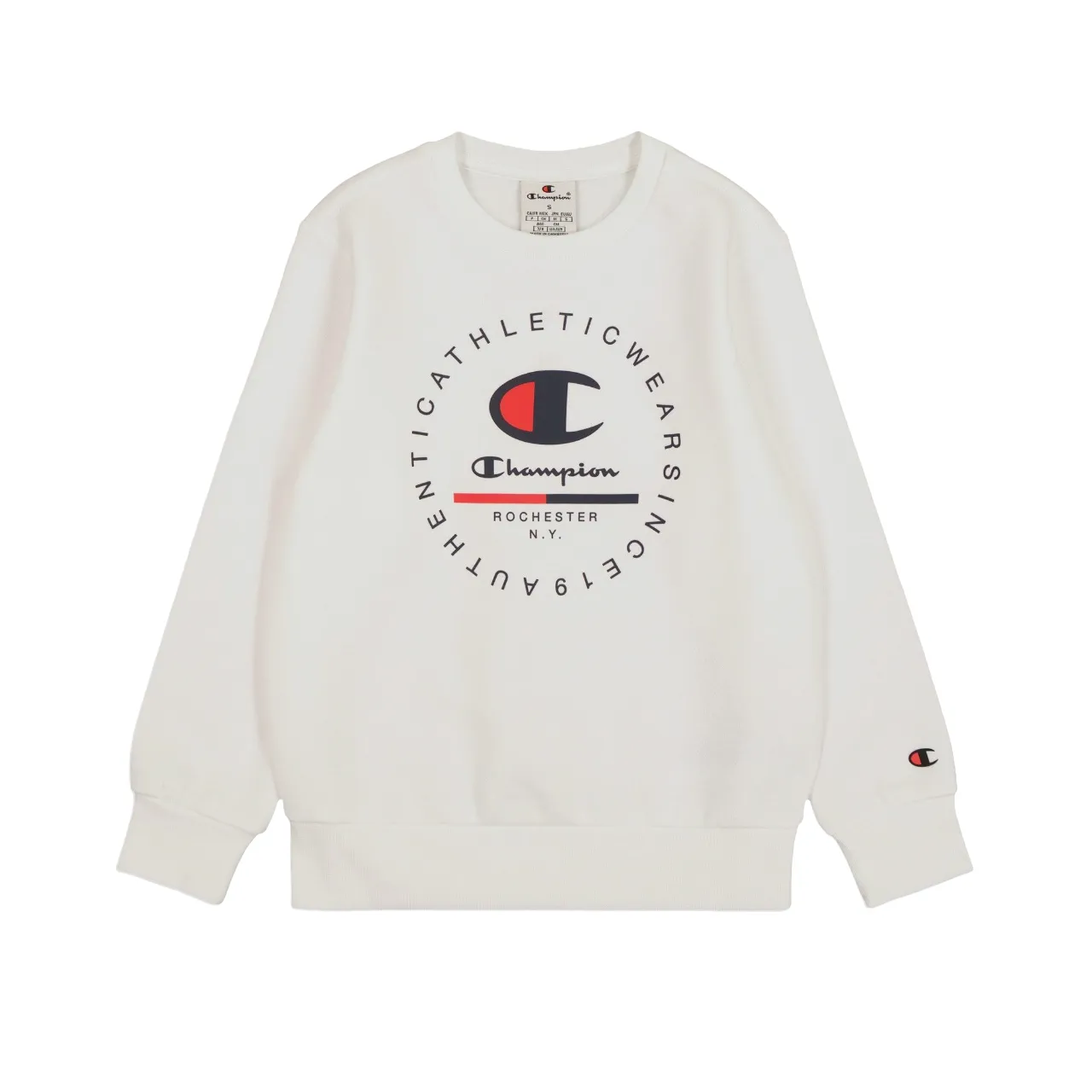 Champion felpa girocollo da bambino 306838 WW001 bianco