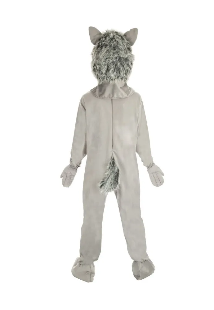 Costume Carnevale Adulto Mascotte Lupo Grigio PS 05108 Animale