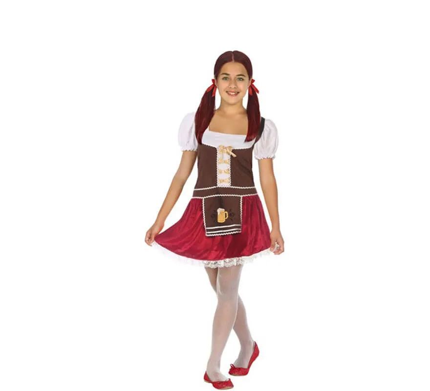 Costume da Tedesca in velluto per bambina