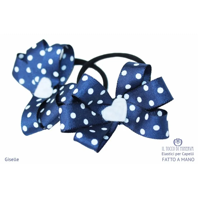 Elastici per capelli blu Giselle Realizzati a mano – Handmade