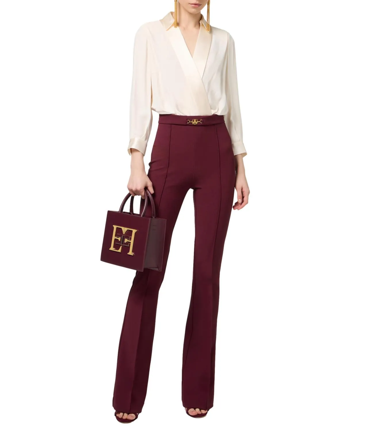 Elisabetta Franchi tuta burro/rouge noir donna