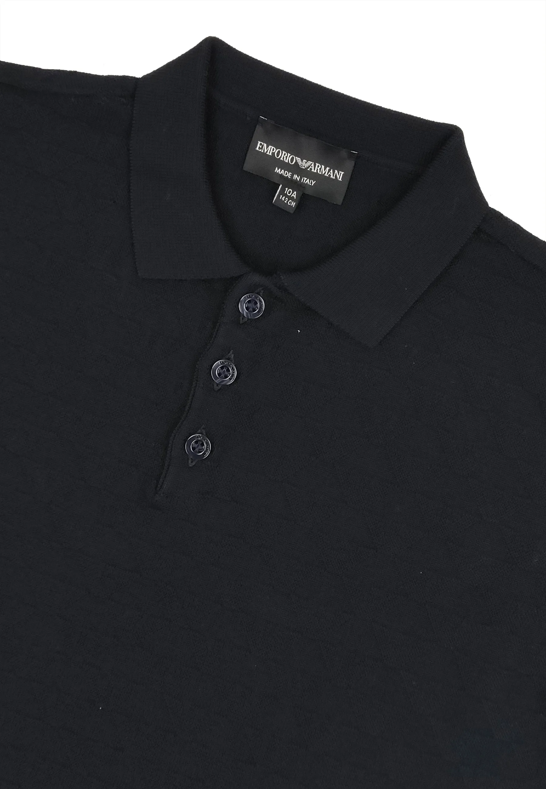 Emporio Armani polo blu ragazzo in viscosa