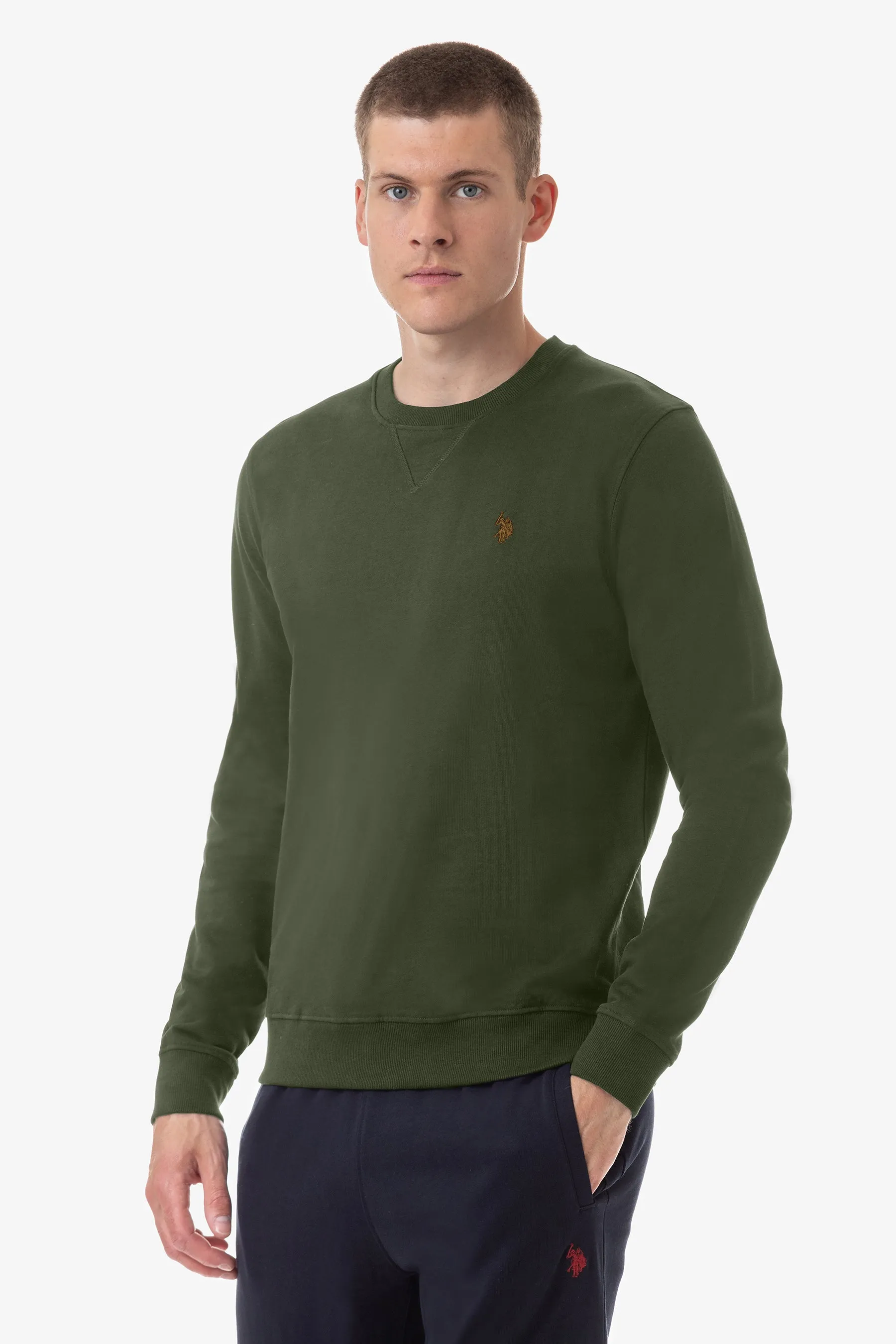 Felpa da uomo girocollo con logo U.S. Polo Assn.