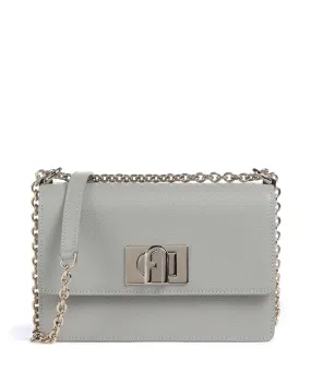  Furla 1927 Mini Borsa a spalla pelle di vacchetta grana grigio  