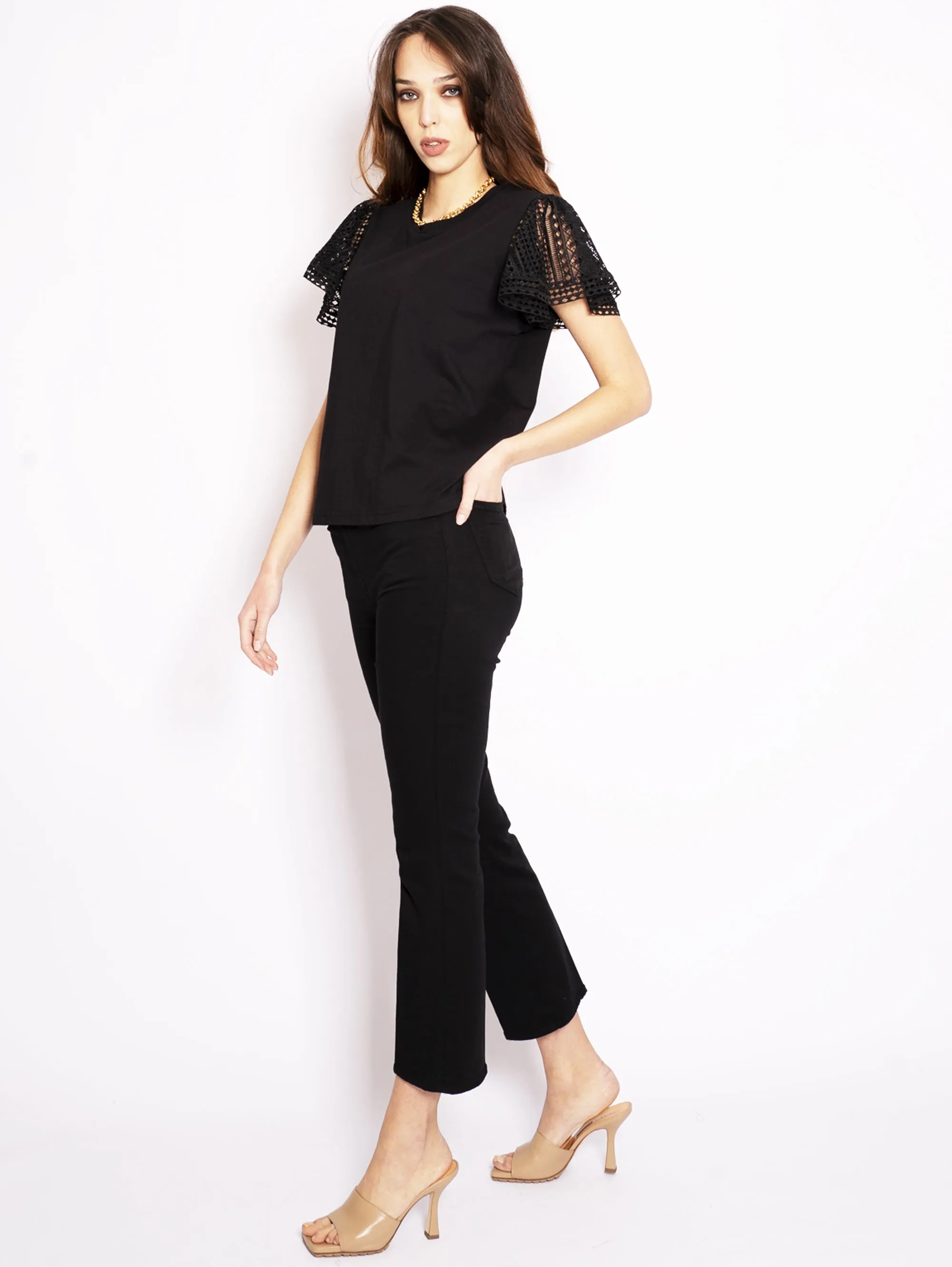 Jeans Cropped Franky  Black