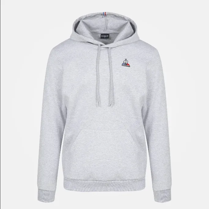Le Coq Sportif Felpa ESS Hoody N°1 M 2210364 gris chiné clair