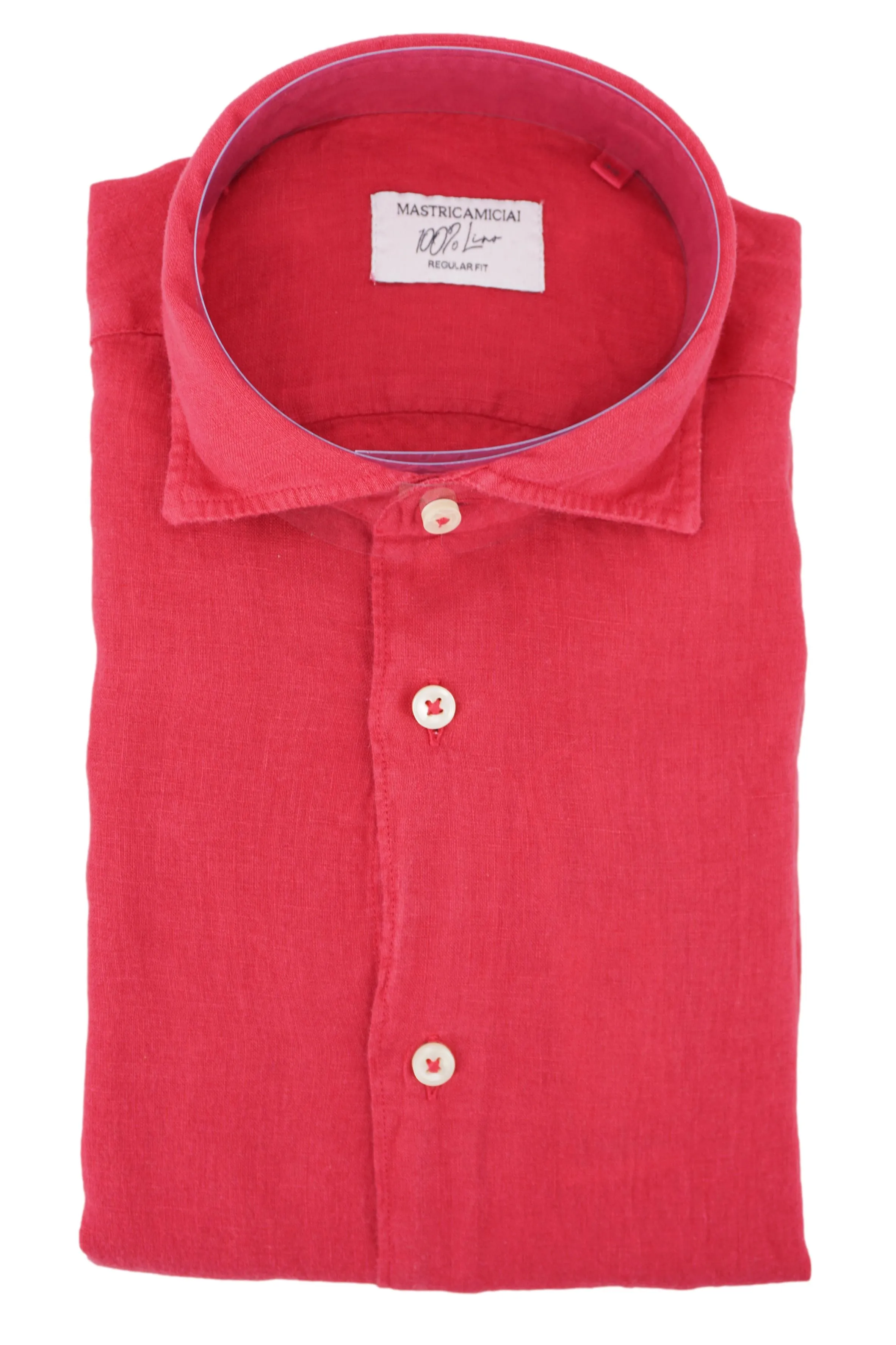 Linen Shirt with Soft Collar / Plum