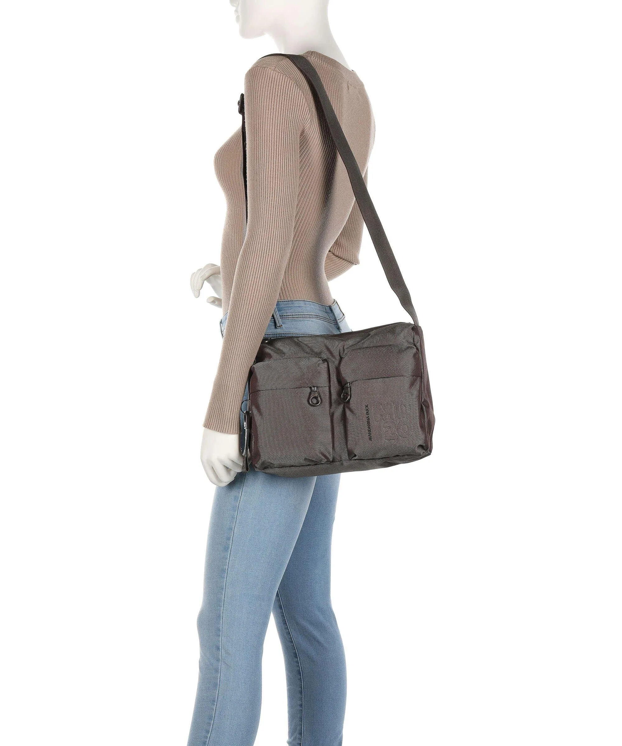  Mandarina Duck MD20 Borsa a spalla poliestere marrone  