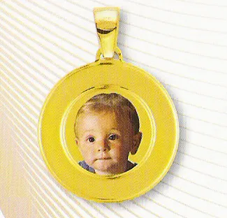 Medaglia foto personalizzabile mod. RH/colore oro giallo 18kt