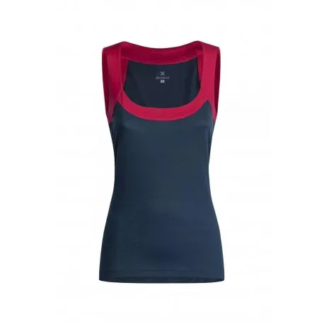 Montura MERINO WOOL CANOTTA WOMAN BLU CENERE/ROSA SUGAR TAGLIA M