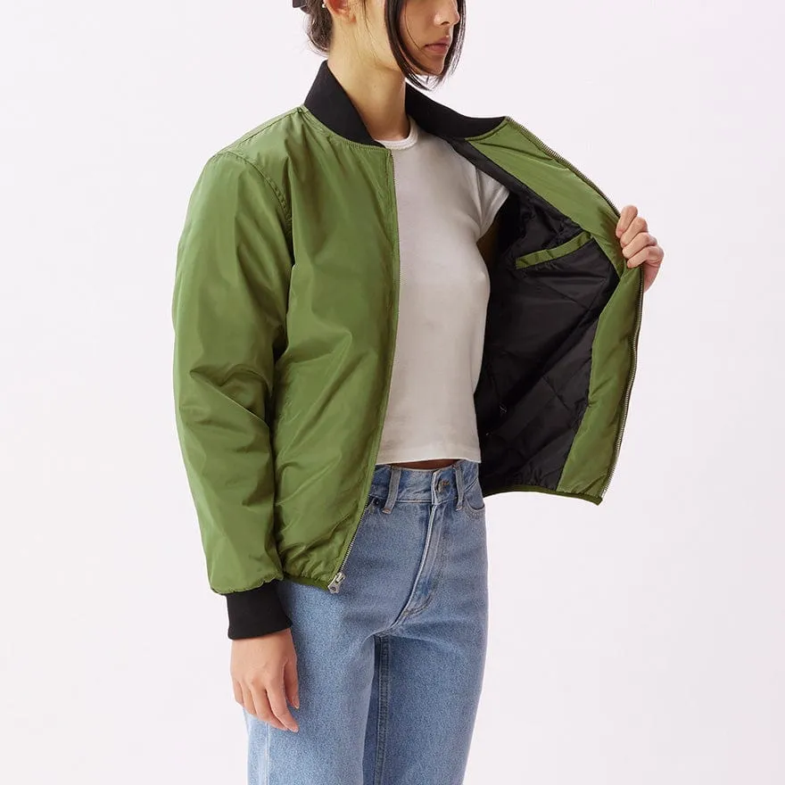 OBEY ICON BOMBER JACKET - KAPOK GREEN