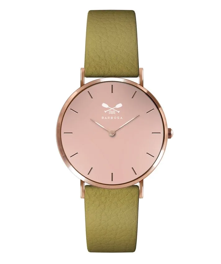 OROLOGIO ROSA dm. 36,5 PELLE STAMPA OCRA