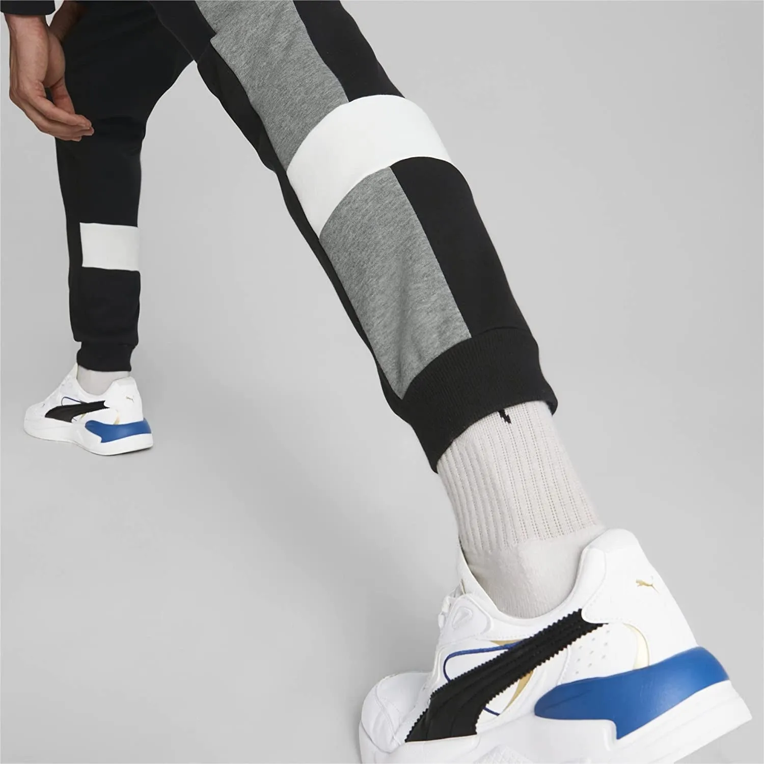 Pantalone Felpa PUMA Uomo ESS+ COLORBLOCK PANTS FL CL Nero