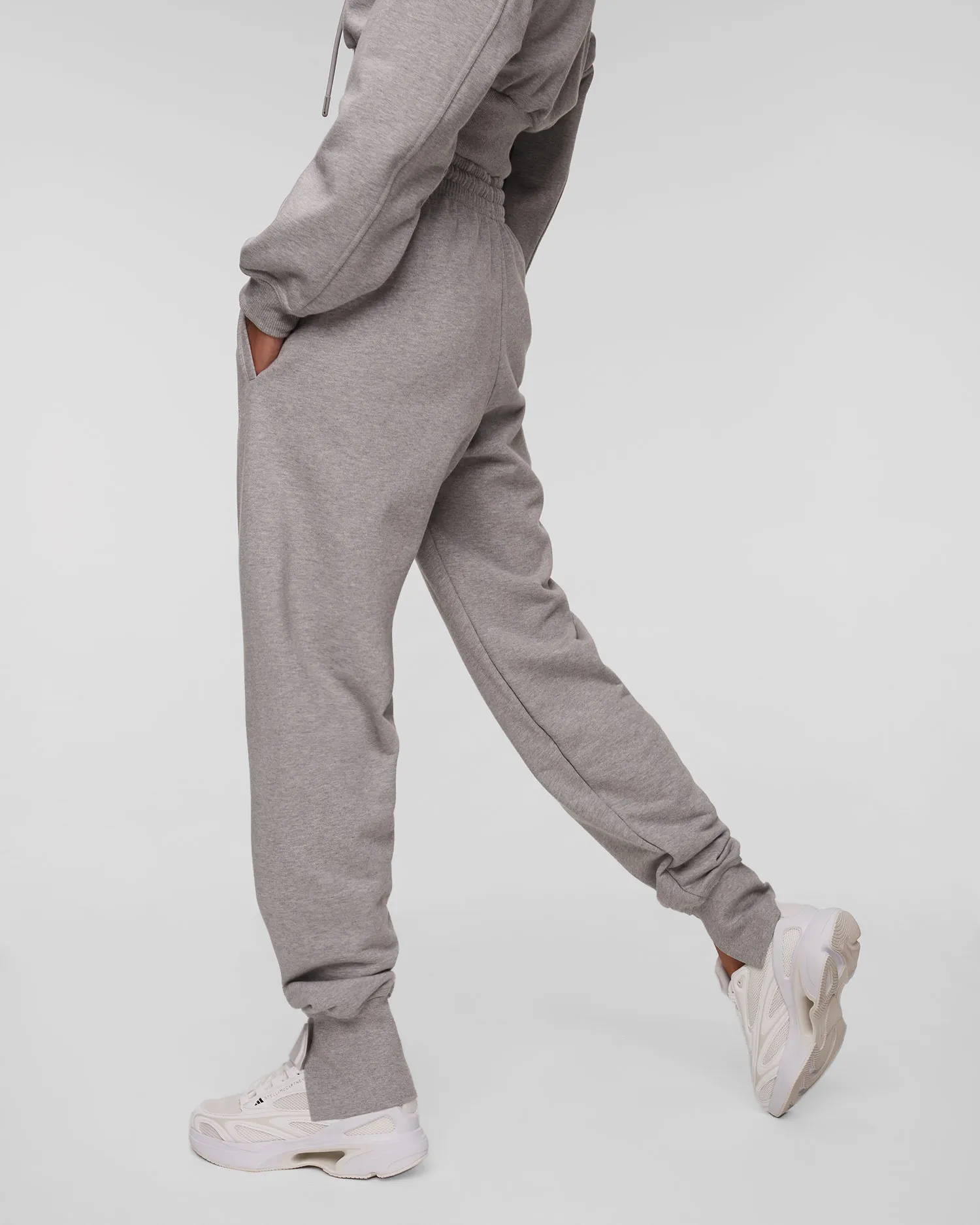 Pantaloni grigi da tuta da donna Adidas by Stella McCartney IW6335-grey