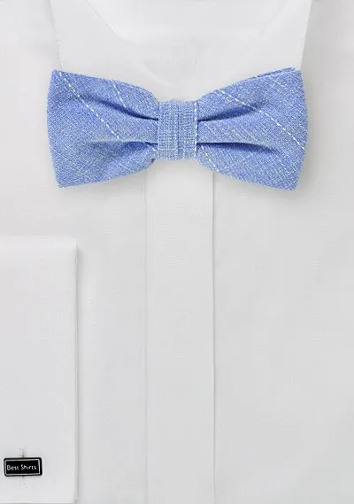 Papillon da uomo linea marmorizzata check blu ghiaccio