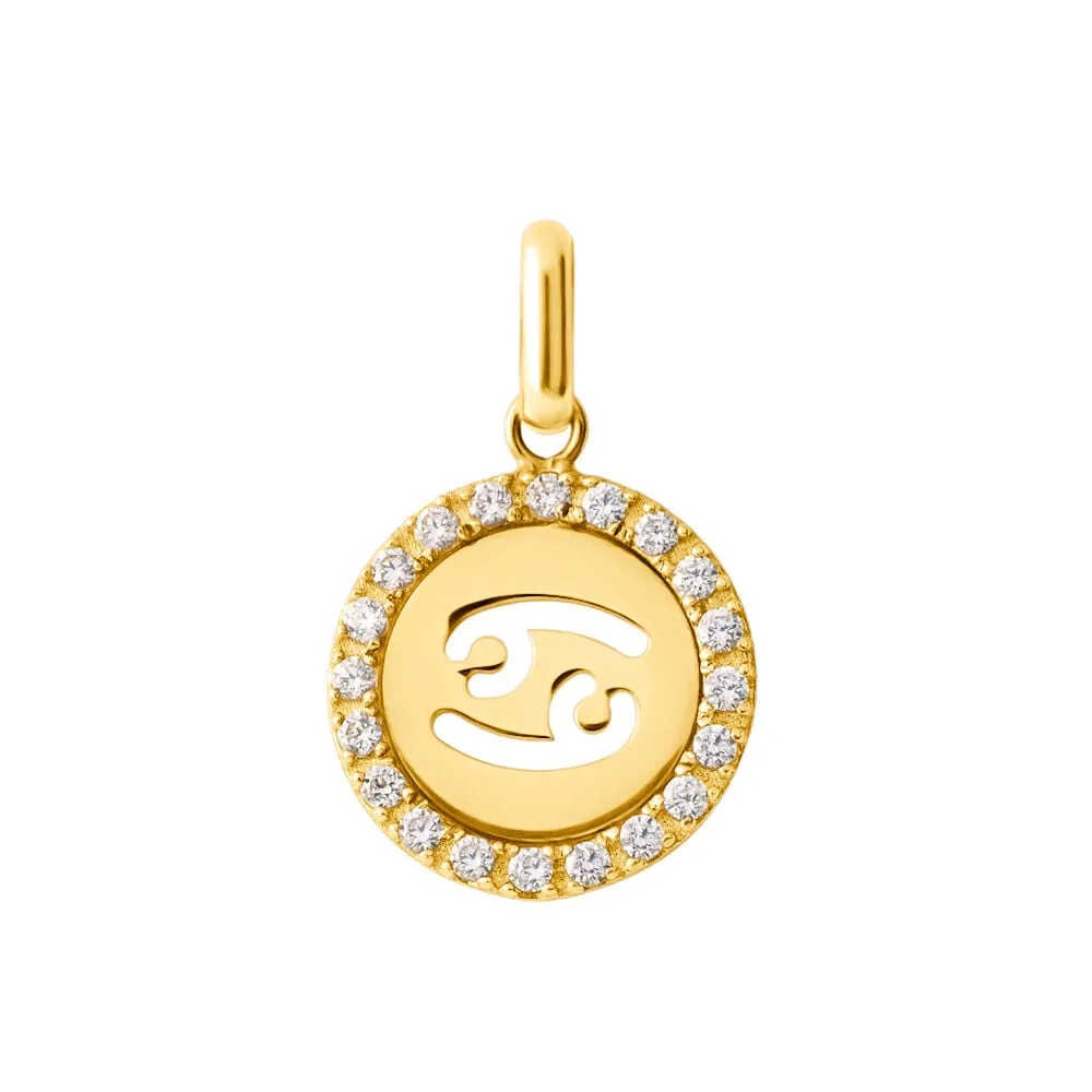 Pendente Zodiaco-cancro Poème Oro Giallo 375/1000 Cubic Zirconia Bianco 1411884