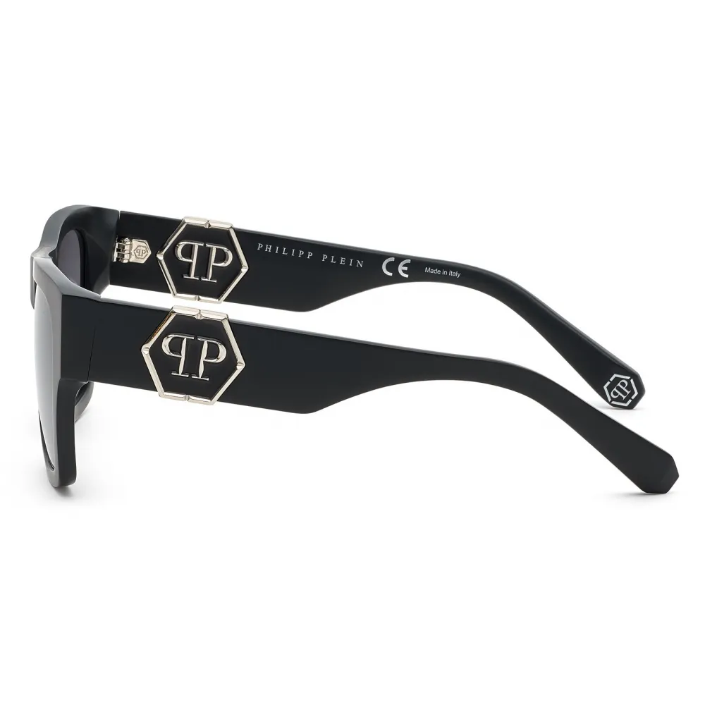 Philipp Plein - Square Plein Icon Hexagon - Nero Argento - Occhiali da Sole - Philipp Plein Eyewear