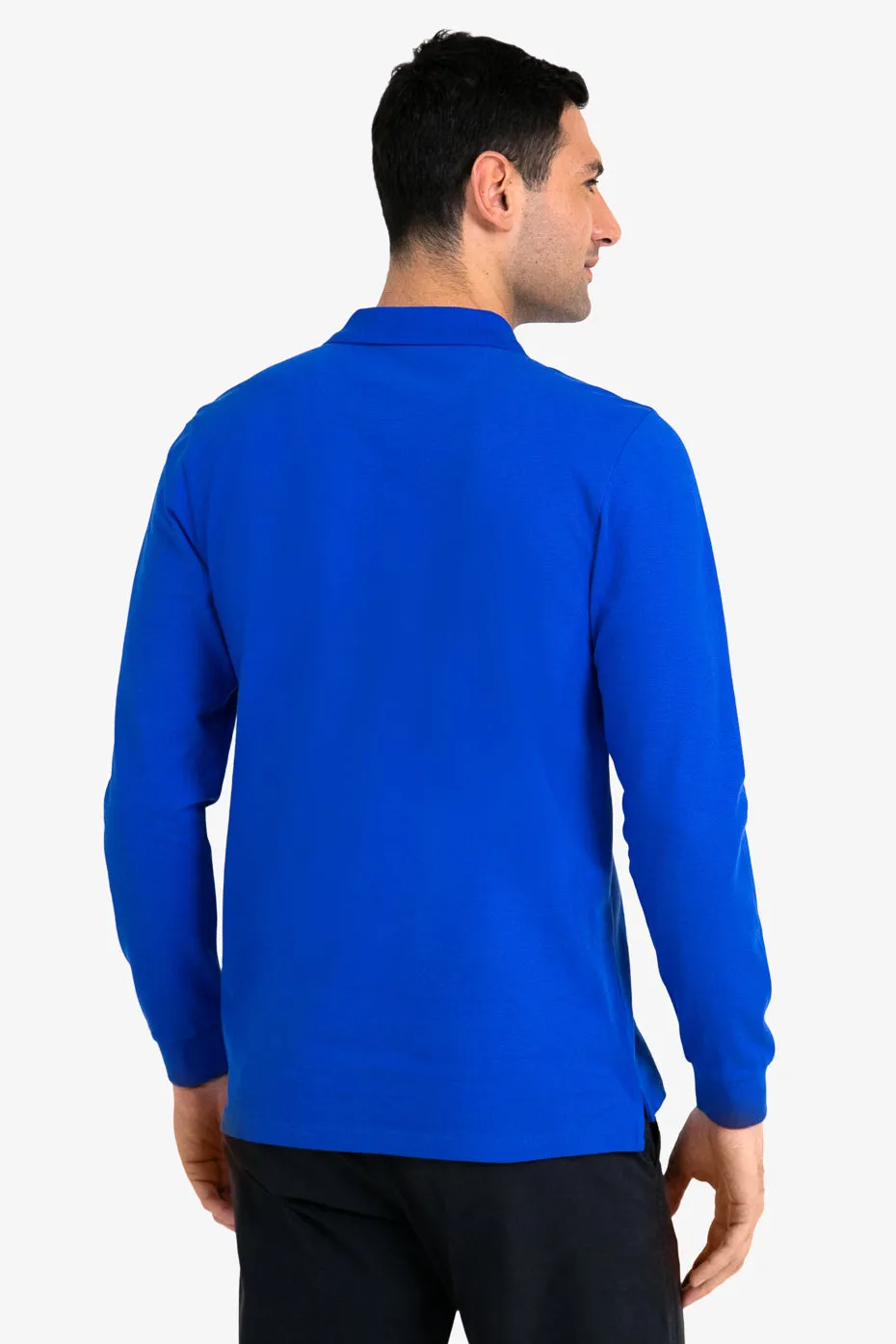 Polo a manica lunga in puro cotone - Casual