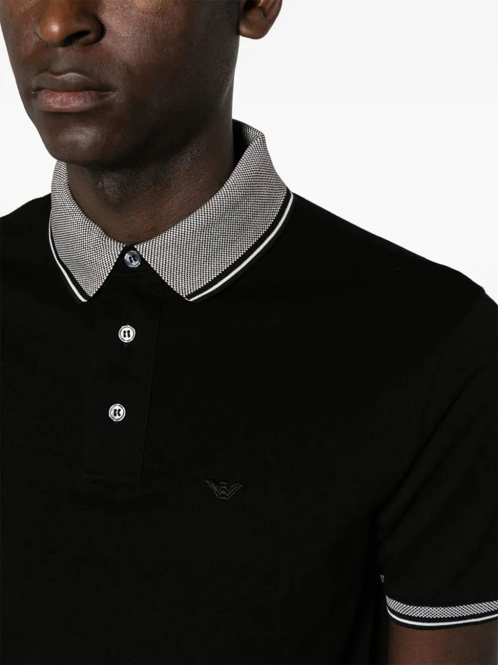 Polo with Contrast Trim / Black