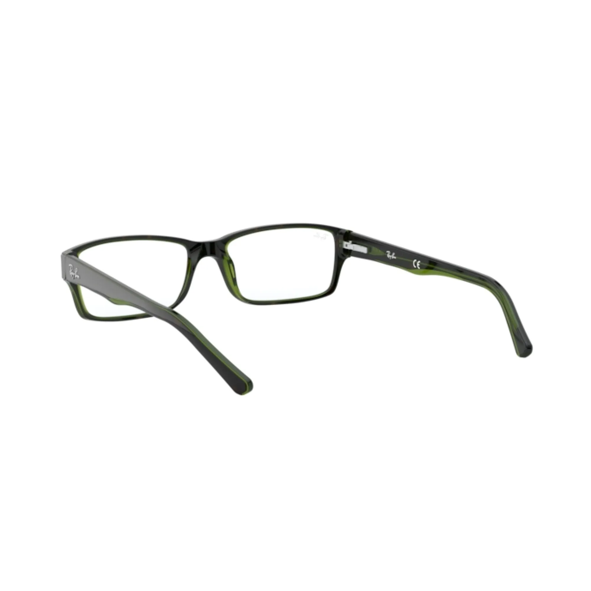   Ray-Ban RX 5169 - 2383 Cima Havana Su Verde Trasparente | Occhiale Da Vista Uomo 