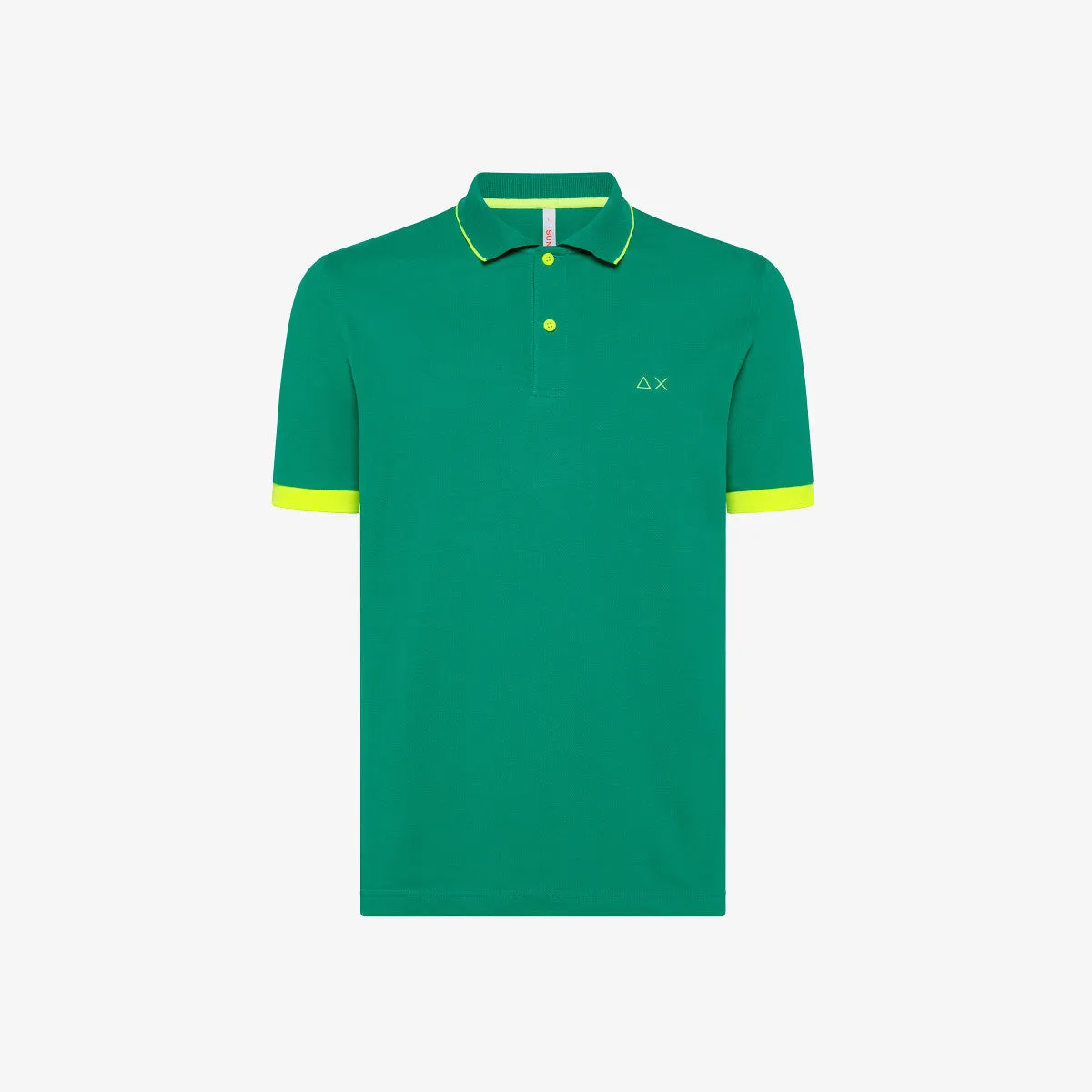 Sun 68 Polo with Fluo / Green Contrasts