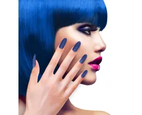 UNGHIE GLITTER BLU